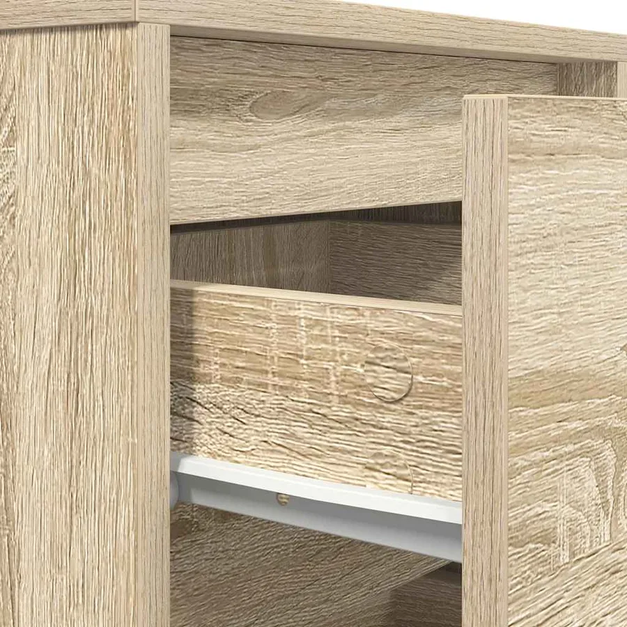 Table de chevet avec lumières LED chêne sonoma 38x34x65 cm - 10