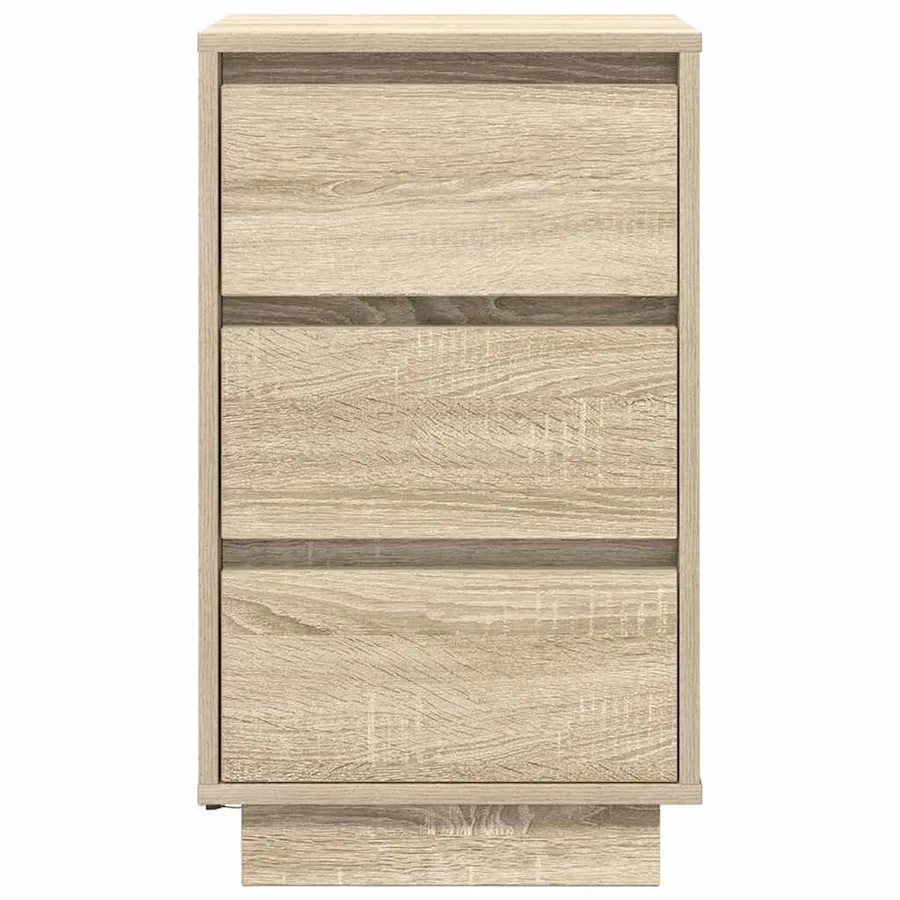 Table de chevet avec lumières LED chêne sonoma 38x34x65 cm - 7