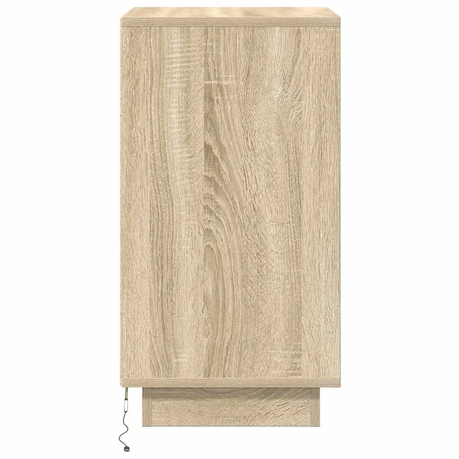Table de chevet avec lumières LED chêne sonoma 38x34x65 cm - 8