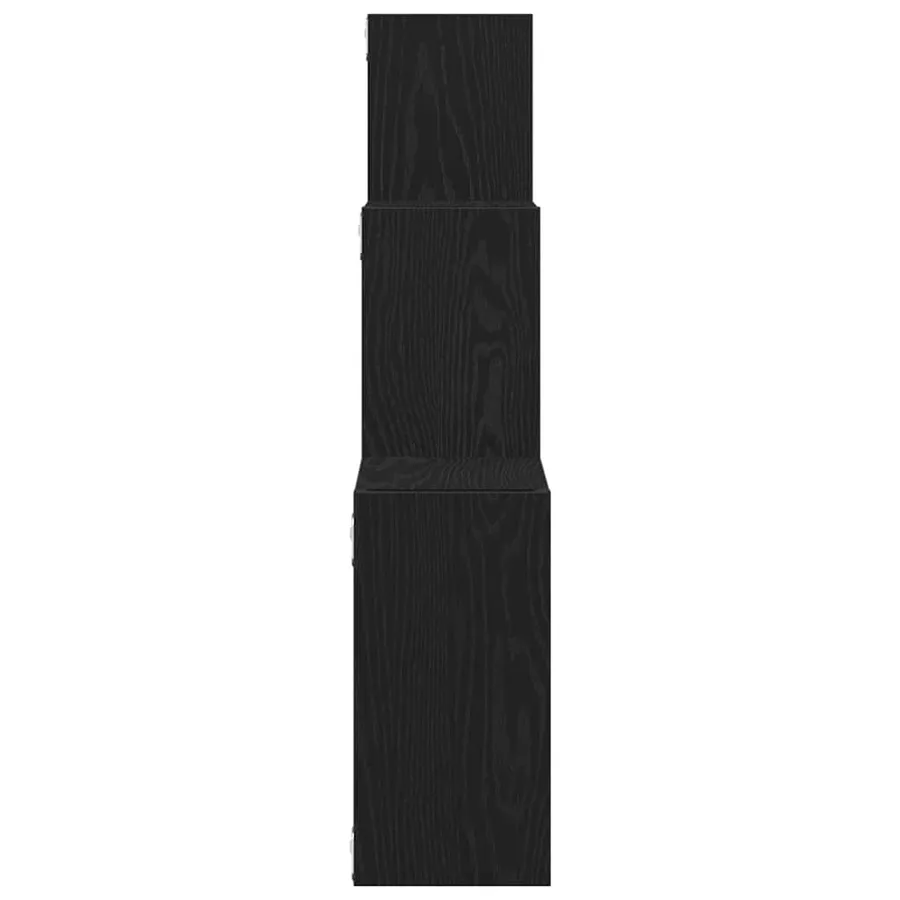 Étagères murales cubiques en chêne noir 68 x 15 x 68 cm bois d'ingénierie - 6