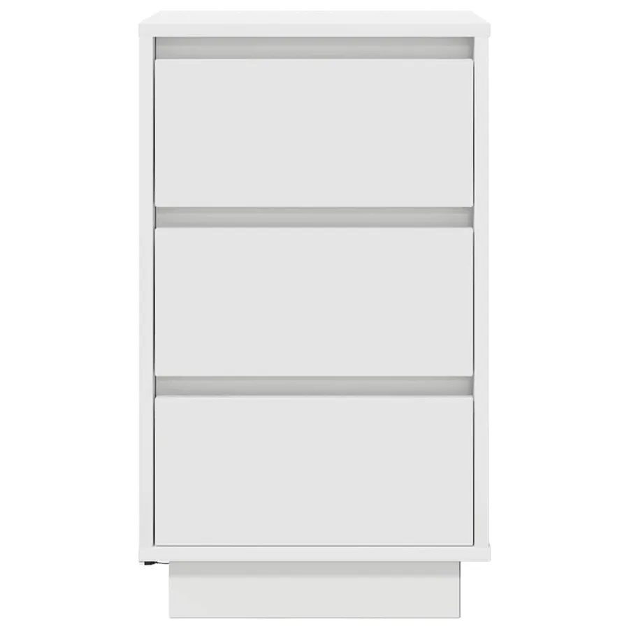 Table de chevet avec lumières LED blanc 38x34x65 cm - 7