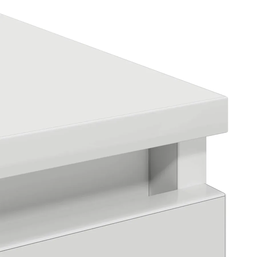 Buffet blanc 100x35x99 cm bois d'ingénierie - 9