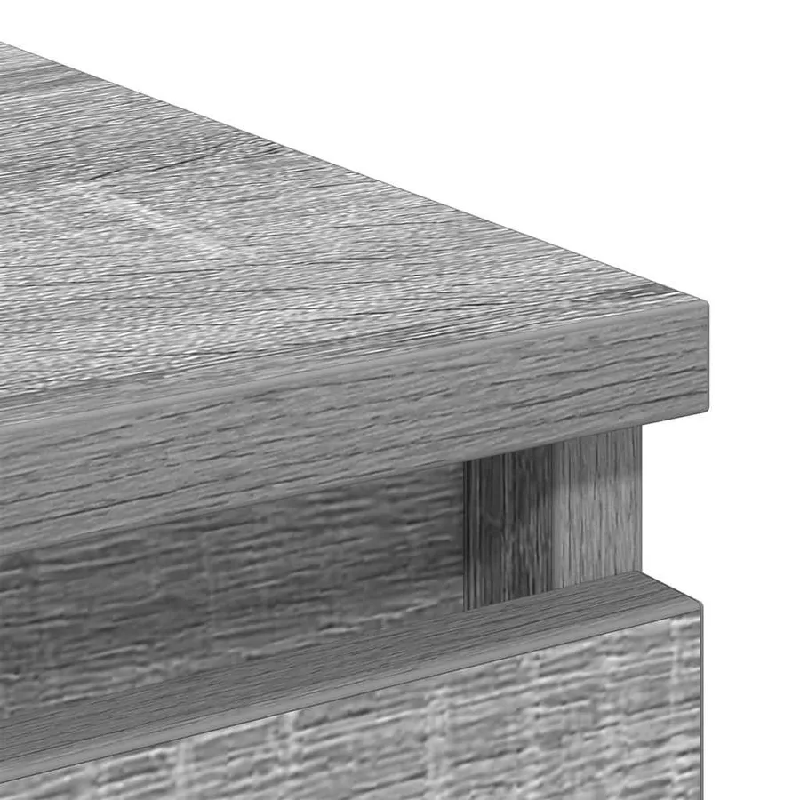 Buffet sonoma gris 100x35x99 cm bois d'ingénierie - 9
