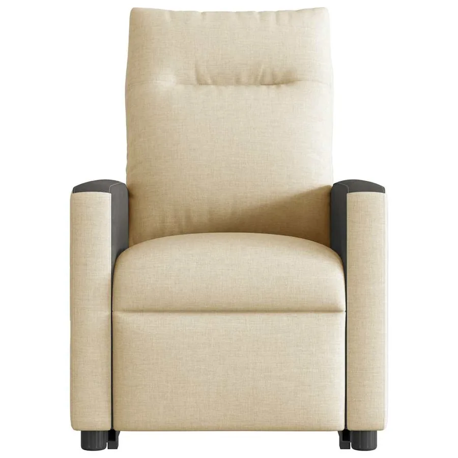 Fauteuil inclinable de massage électrique Crème Tissu - 5