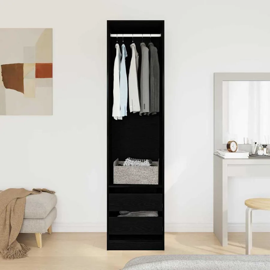Armoire Chêne noir 50 x 50 x 200 cm Bois d'ingénierie - 4