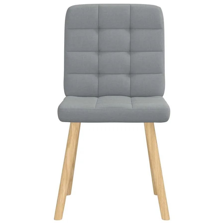Chaises à manger lot de 2 gris clair tissu - 4