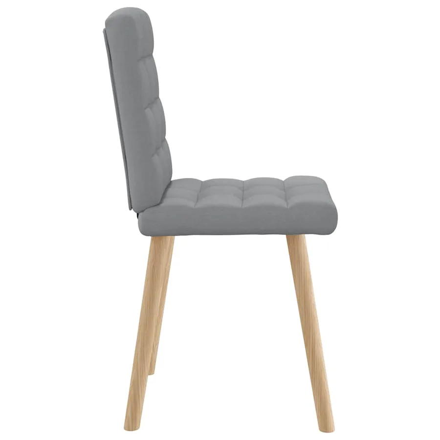 Chaises à manger lot de 2 gris clair tissu - 5