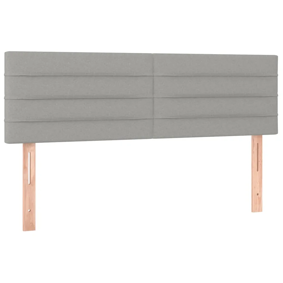 Sommier à lattes de lit avec matelas Gris clair 140x190cm Tissu - 6