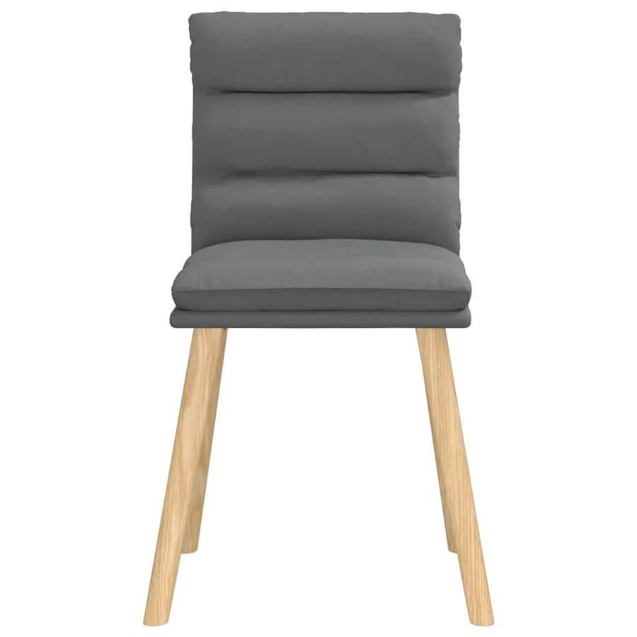 Chaises à manger lot de 4 gris foncé tissu - 4