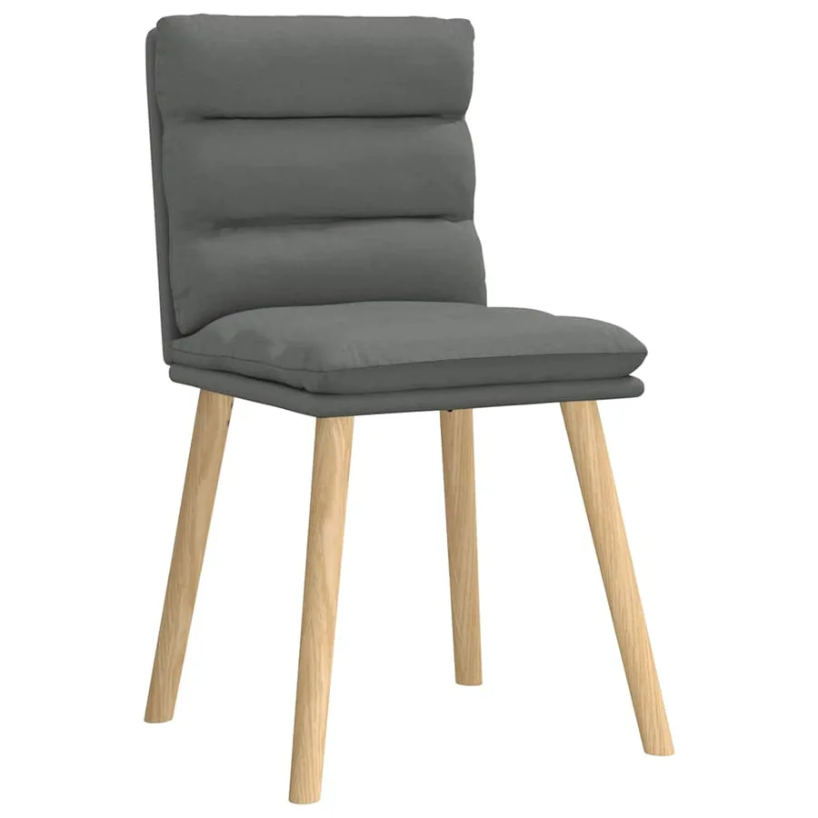 Chaises à manger lot de 6 gris foncé tissu - 3