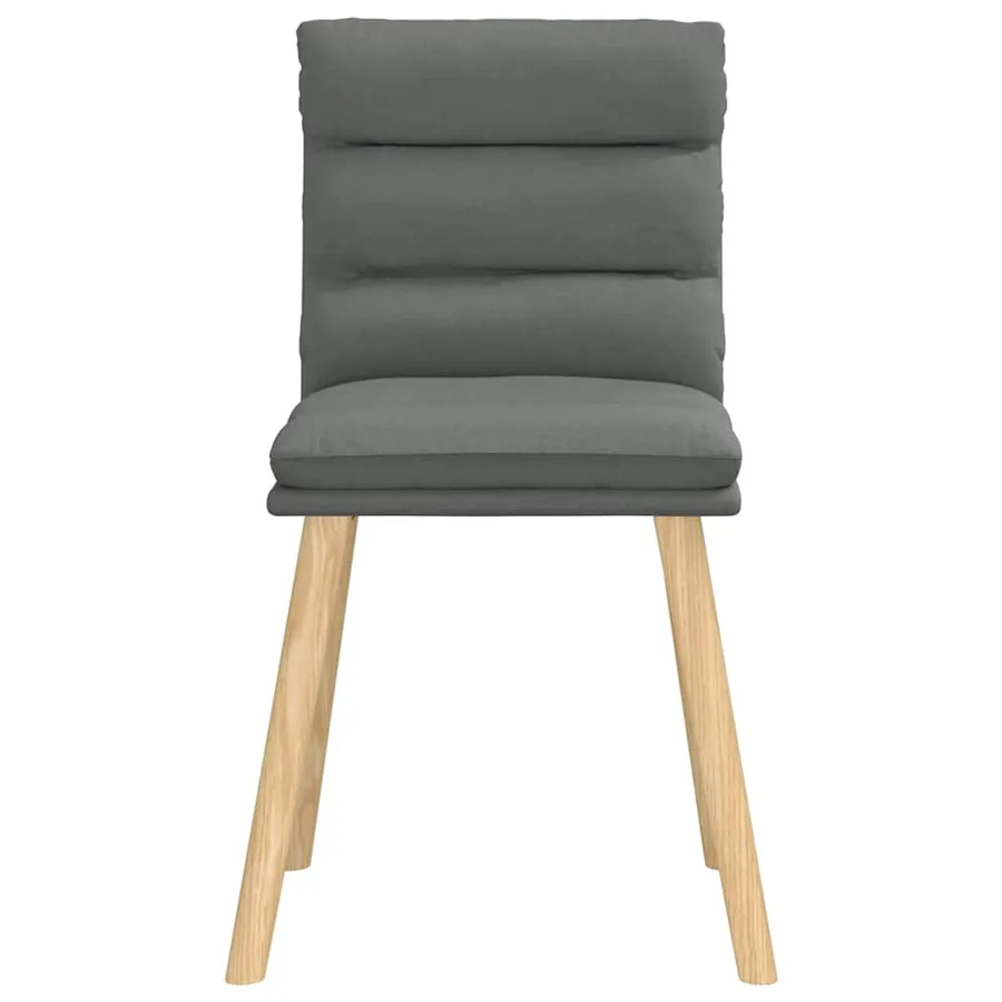 Chaises à manger lot de 6 gris foncé tissu - 4