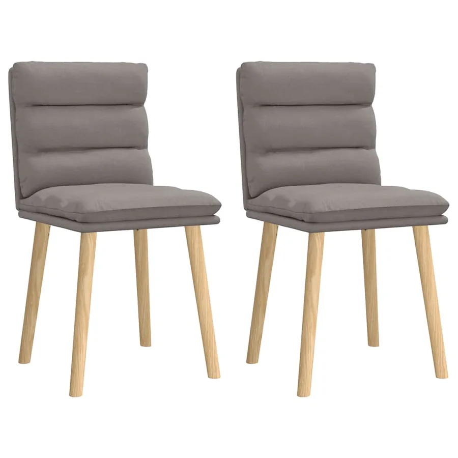 Chaises à manger lot de 2 taupe tissu