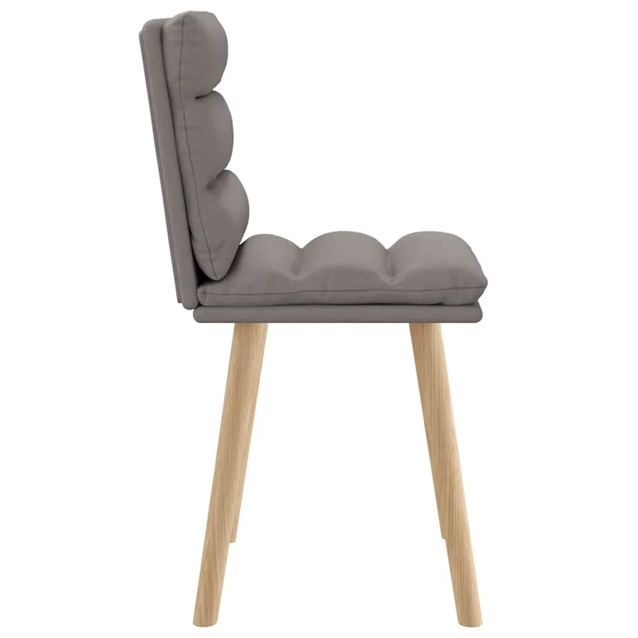 Chaises à manger lot de 2 taupe tissu - 5