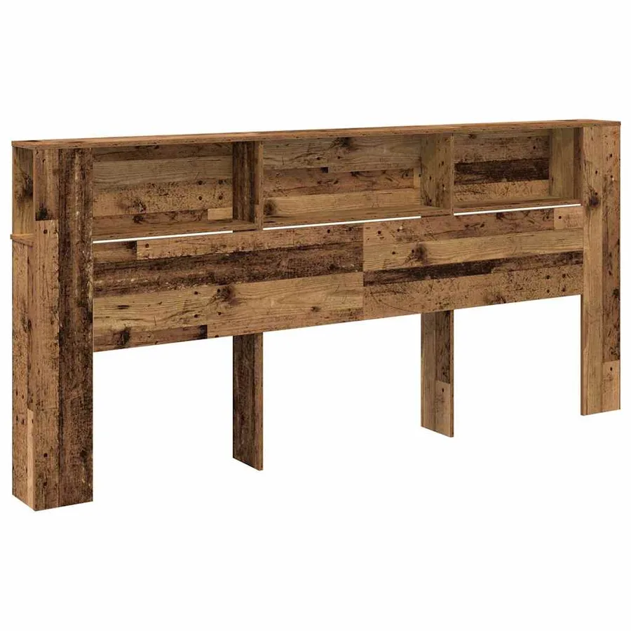 Cabinet de Tête de Lit Bois ancien 220 x 18,5 x 102,5 cm - 2
