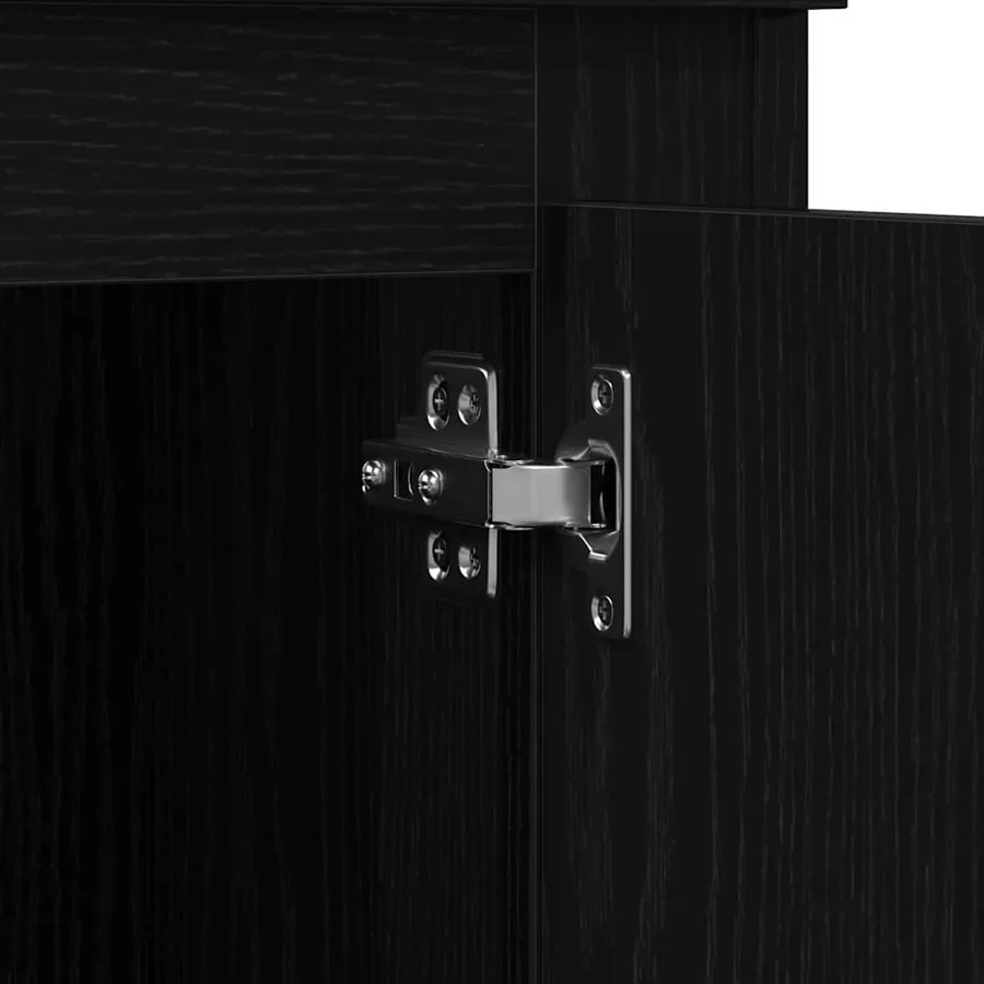 Highboard Chêne noir 132 x 35,5 x 103,5 cm Bois d'ingénierie - 11