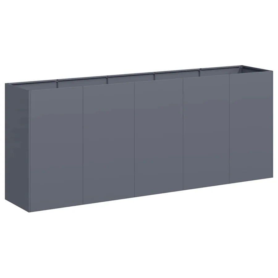 Jardinière anthracite 200x40x80 cm acier laminé à froid - 2