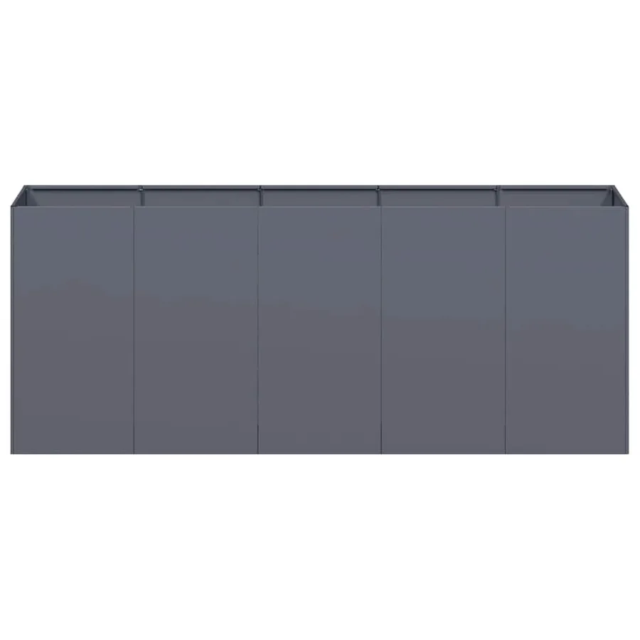 Jardinière anthracite 200x40x80 cm acier laminé à froid - 4