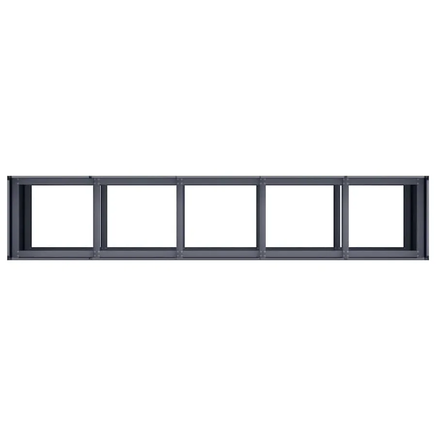 Jardinière anthracite 200x40x80 cm acier laminé à froid - 5