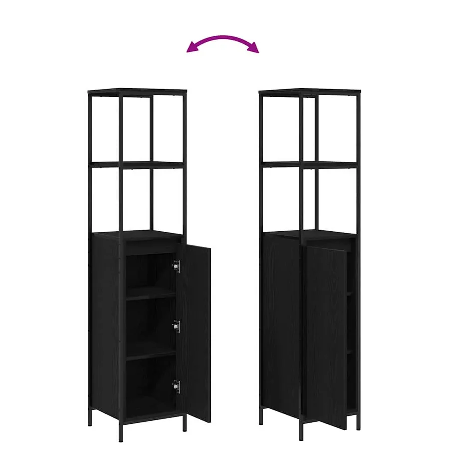 Ensemble de mobilier de salle de bain 3 pcs Chêne noir - 10