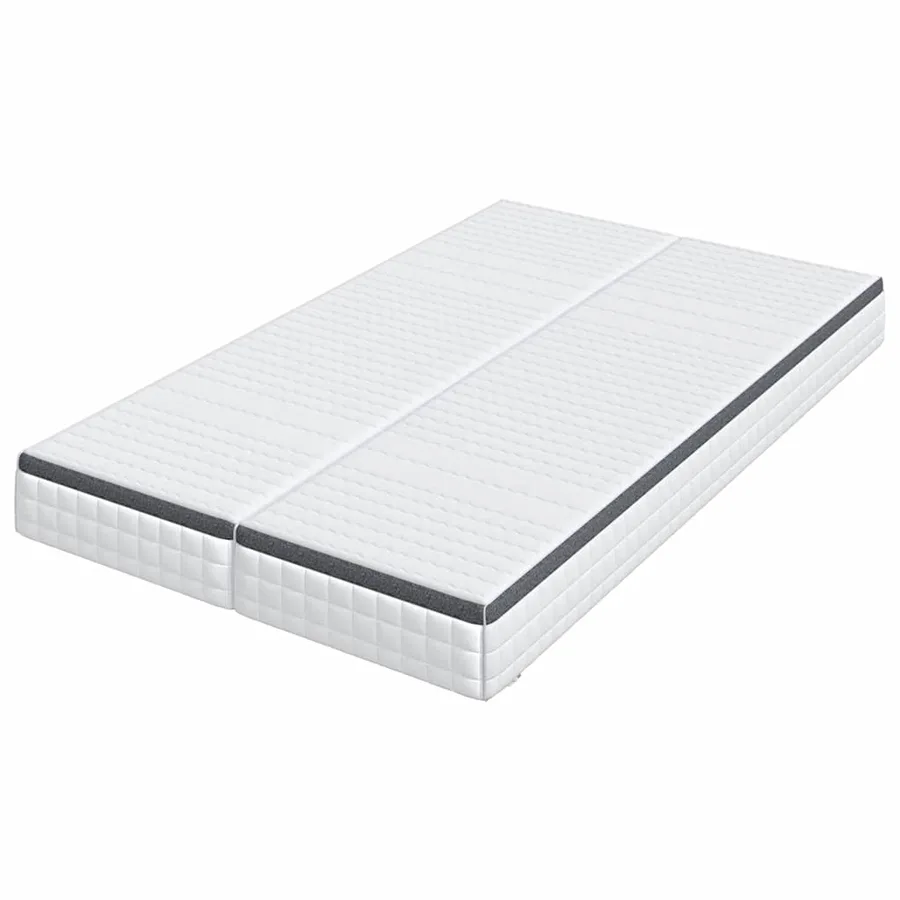 Matelas 2 pcs Blanc et Gris 60 x 200 cm Printemps Bonell - 4