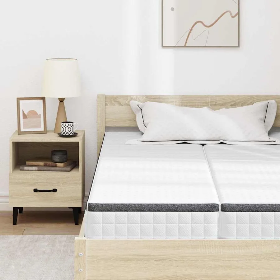 Matelas 2 pcs Blanc et Gris 60 x 200 cm Printemps Bonell - 7