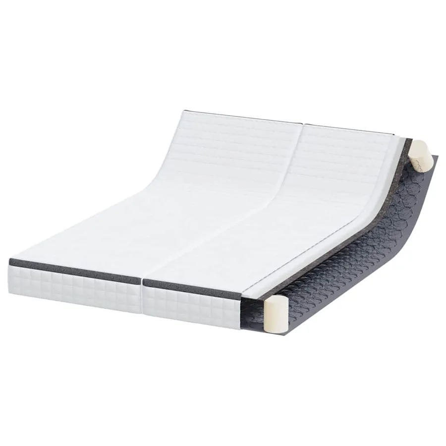 Matelas 2 pcs Blanc et Gris 70 x 200 cm Printemps Bonell - 4