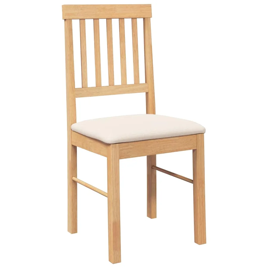 Chaises à manger coussins 2 pcs bois massif caoutchouc - 4