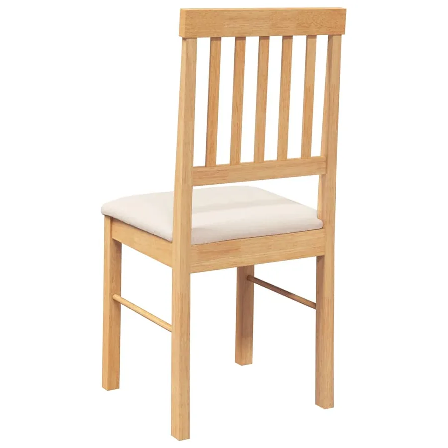 Chaises à manger coussins 2 pcs bois massif caoutchouc - 7