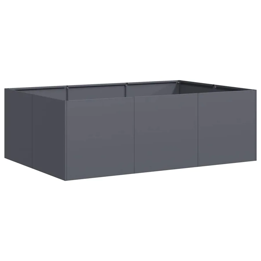Jardinière anthracite 120x80x40 cm acier - 2
