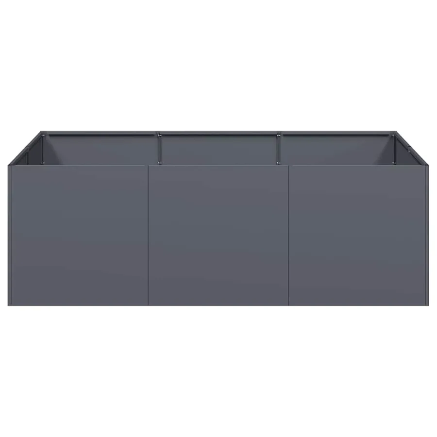 Jardinière anthracite 120x80x40 cm acier - 4