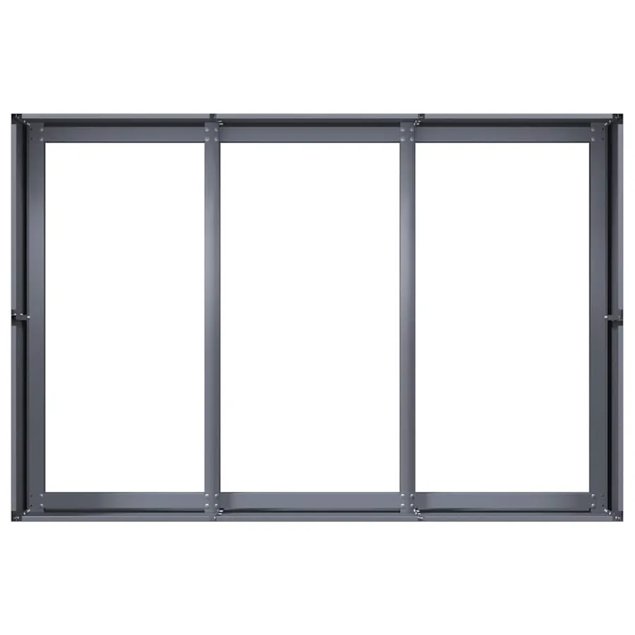 Jardinière anthracite 120x80x40 cm acier - 5