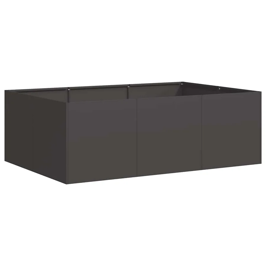 Jardinière noir 120x80x40 cm acier - 2