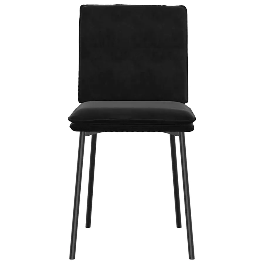 Chaises à manger lot de 2 Noir Velours - 4