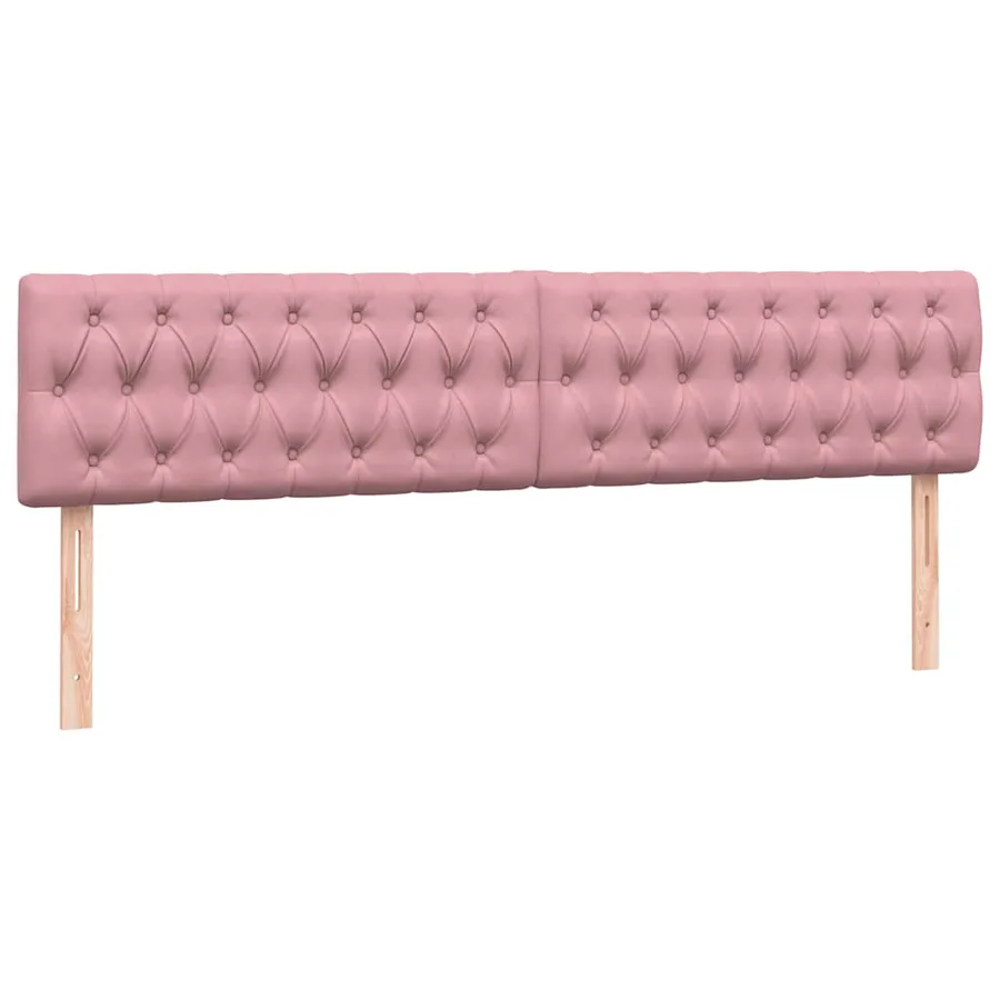 Sommier à lattes de lit avec matelas rose 180x220 cm velours - 8
