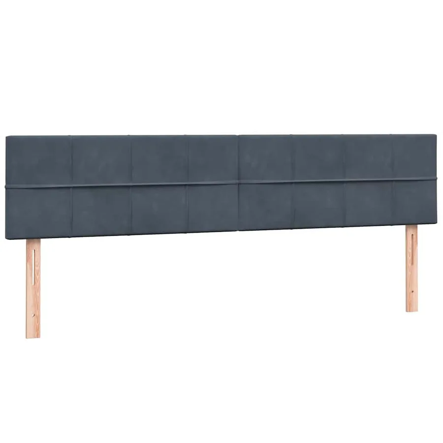Sommier à lattes de lit et matelas gris foncé 180x220cm velours - 7