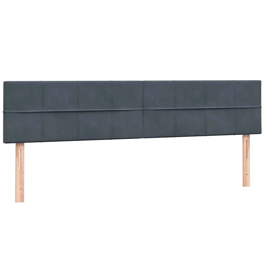 Sommier à lattes de lit et matelas gris foncé 180x220cm velours - 7