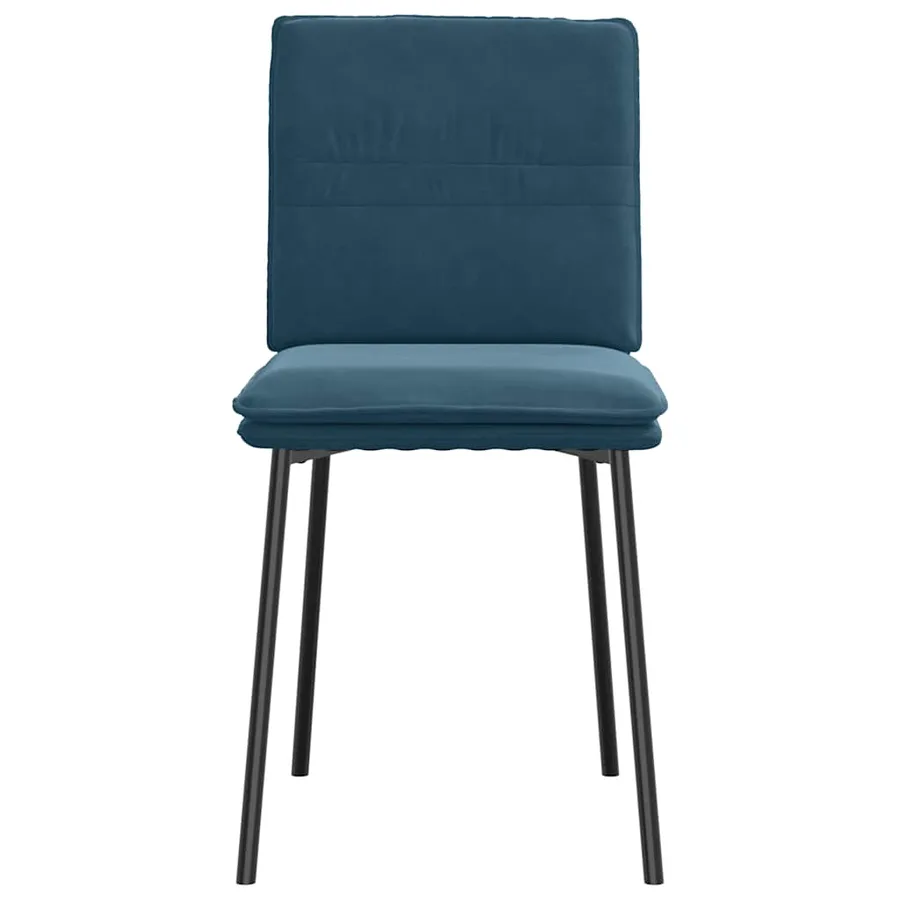 Chaises à manger lot de 6 bleu velours - 4