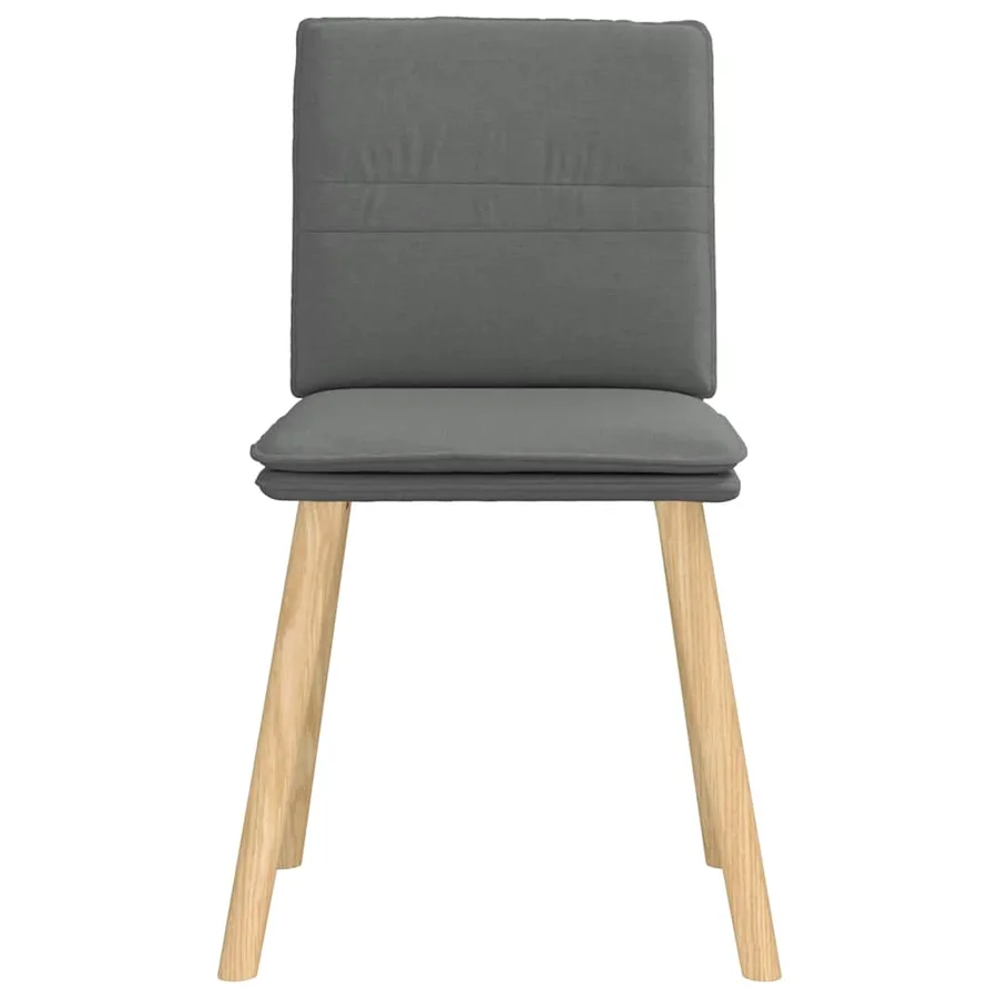 Chaises à manger lot de 6 gris foncé tissu - 4