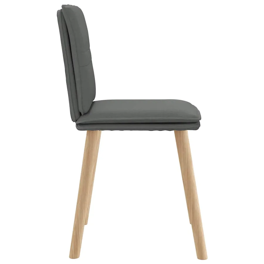 Chaises à manger lot de 6 gris foncé tissu - 5