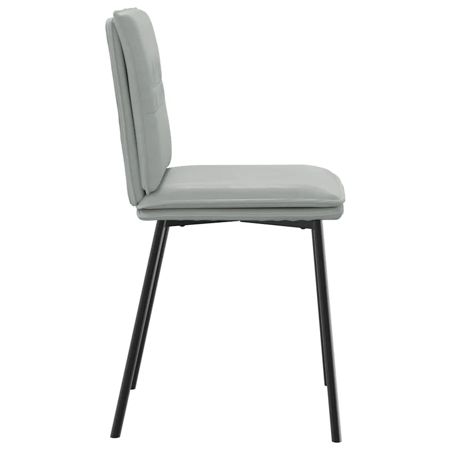 Chaises à manger lot de 2 Gris clair Velours - 5