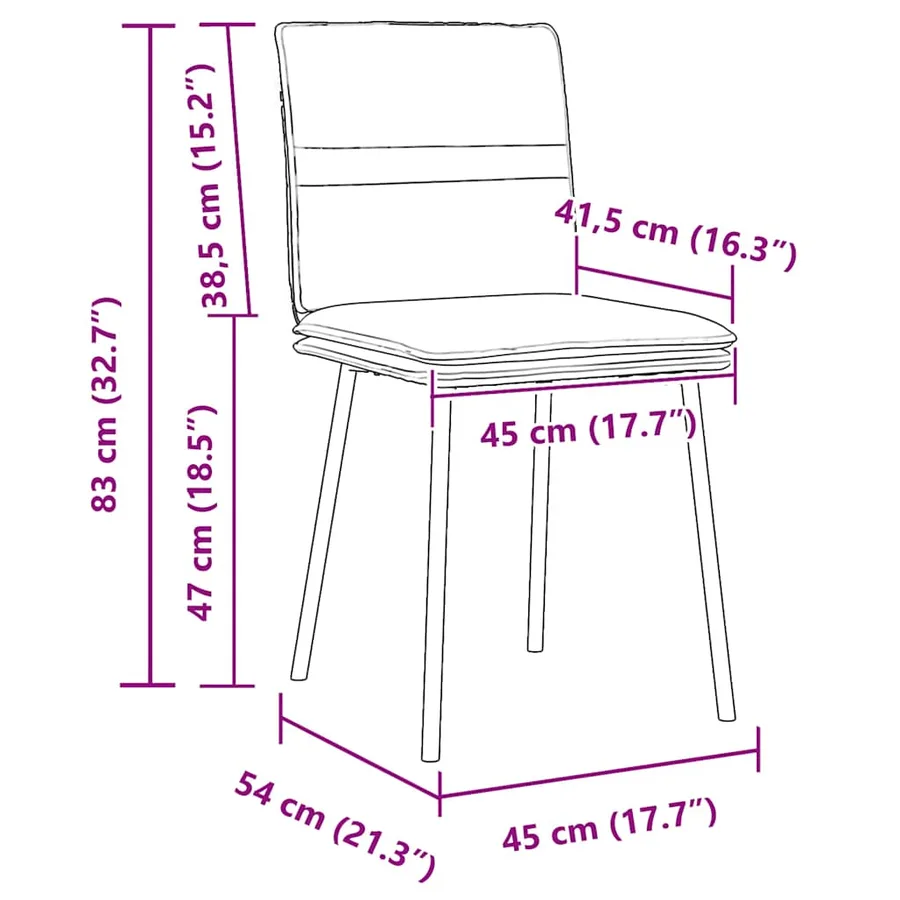 Chaises à manger lot de 2 Gris clair Velours - 9