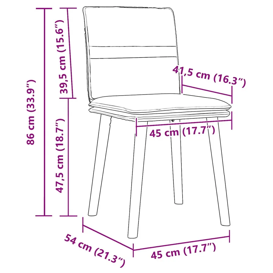 Chaises à manger lot de 6 crème tissu - 9
