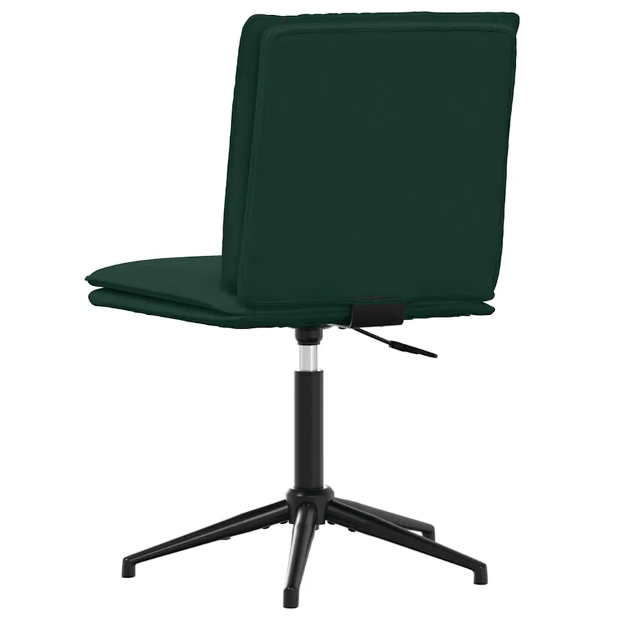 Chaises à manger lot de 4 Vert foncé Velours - 6