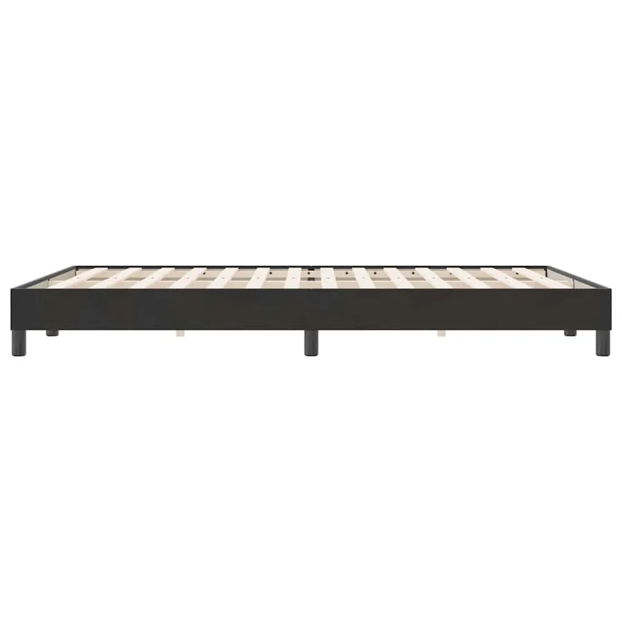 Cadre de lit sans matelas noir 160x220 cm velours - 6