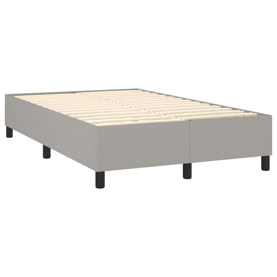 Sommier à lattes de lit avec matelas Gris clair 120x200cm Tissu - 4