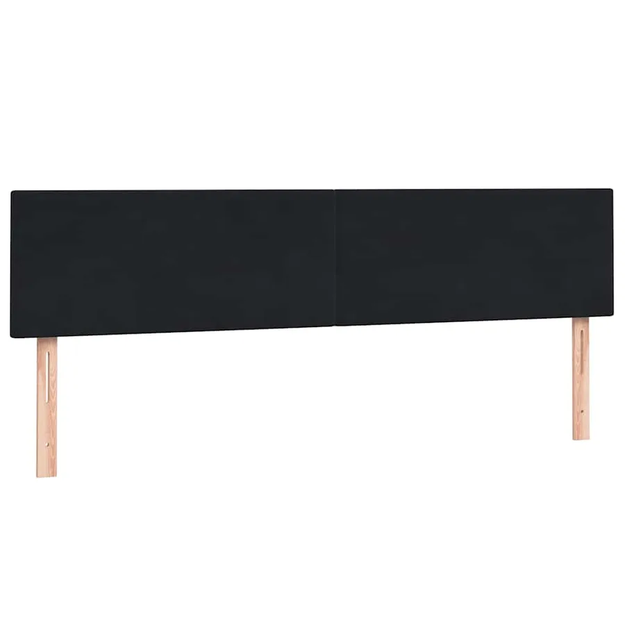Sommier à lattes de lit avec matelas et LED noir 200x220 cm velours - 7