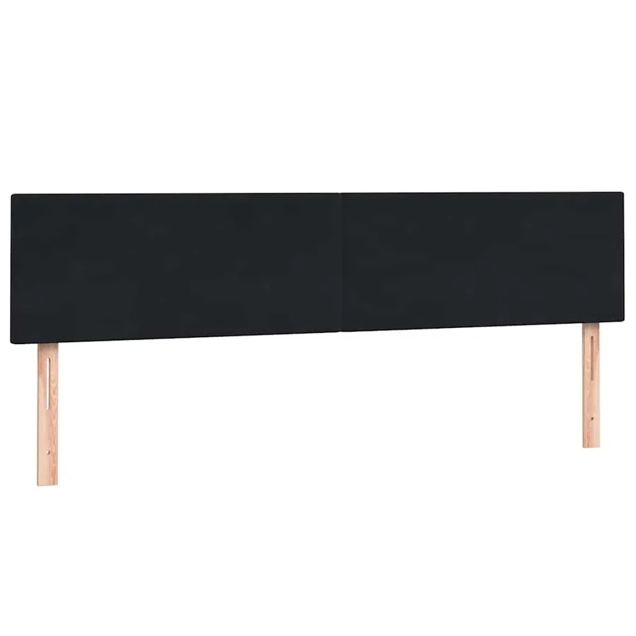 Sommier à lattes de lit avec matelas noir 200x220 cm velours - 7