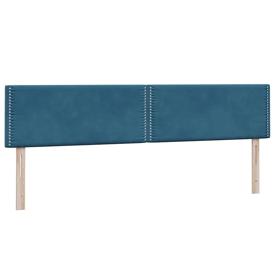 Sommier à lattes de lit et matelas bleu foncé 180x220cm velours - 7