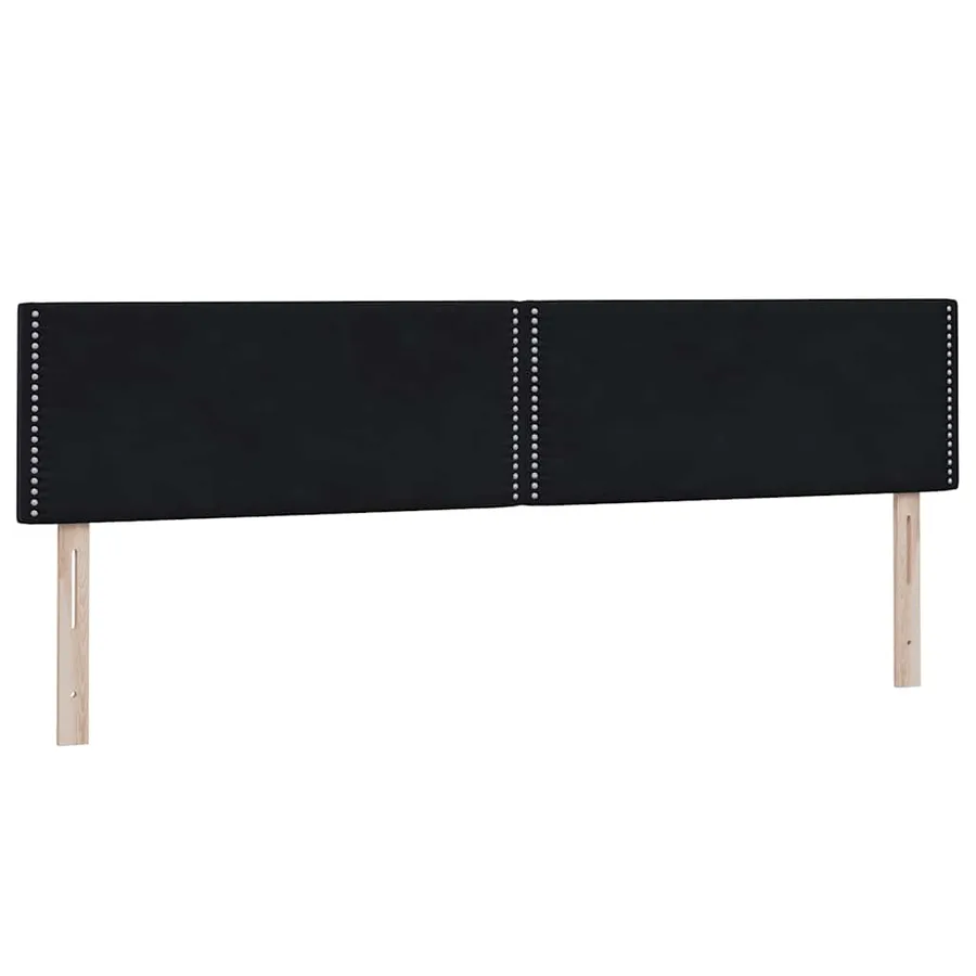 Sommier à lattes de lit avec matelas noir 180x220 cm velours - 7
