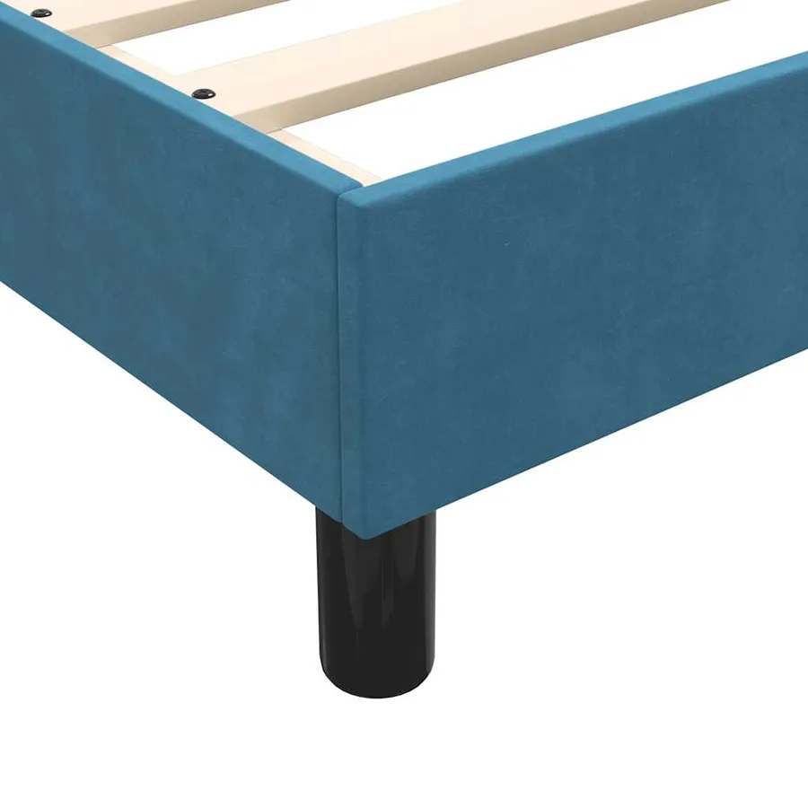 Sommier à lattes de lit et matelas bleu foncé 180x220cm velours - 10